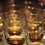 Spirits Competition: lots of glasses filled with a little bit of bourbon